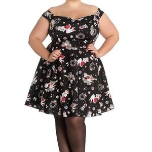 Hell Bunny Black and Red Christmas Reindeer Dress 3XL